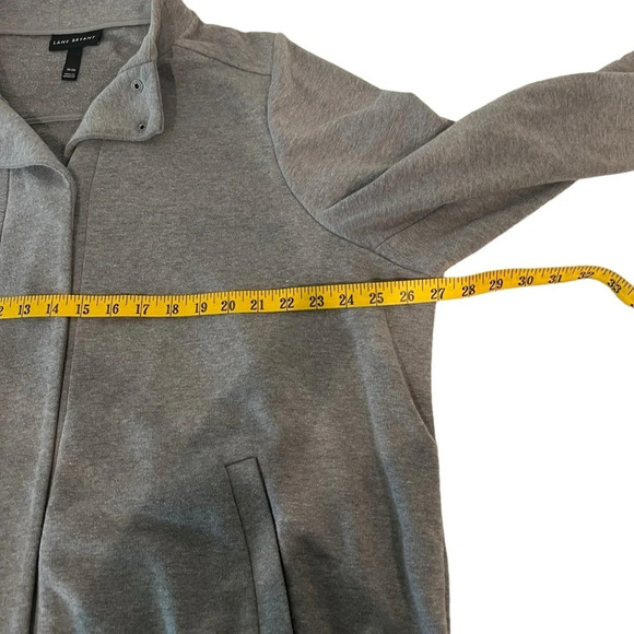 Lane Bryant Button Front Fleece Jacket Heather Gray Women’s Size 18/20 - Picture 6 of 11